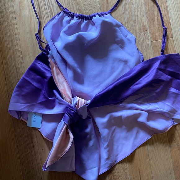 Dynamite halter top. Tie back. Purple/pink. Size large - Picture 2 of 2